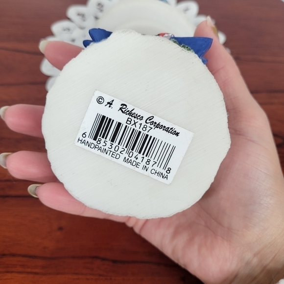 Vintage A. Richesco Corp Resin 3D Skiing Trinket Box 1980s Rare unique - Picture 11 of 17